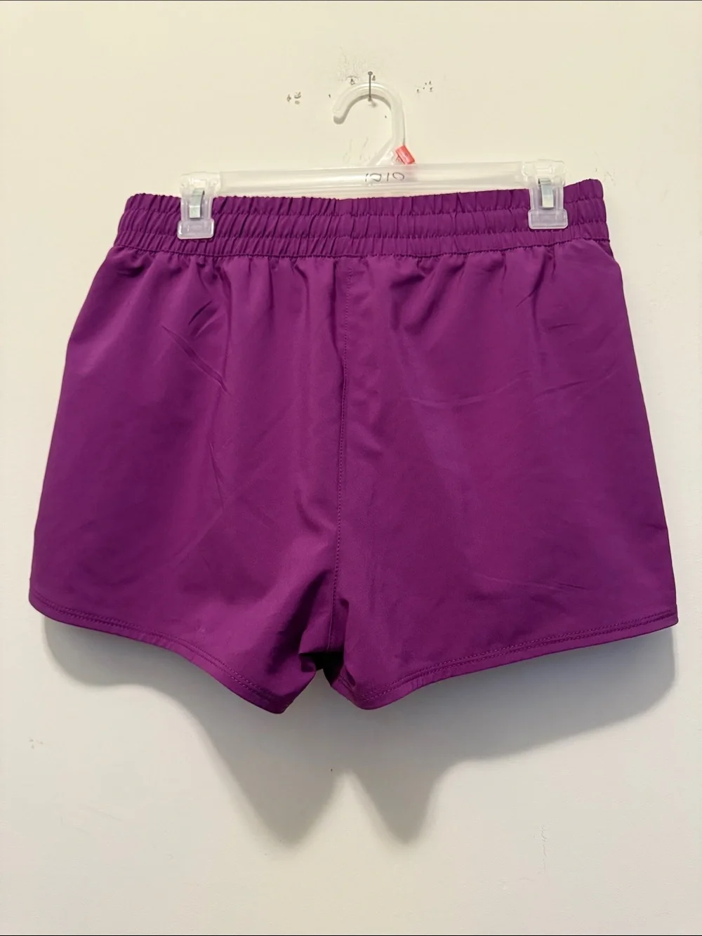 Nike Women's Plum Athletic Shorts with White Swoosh